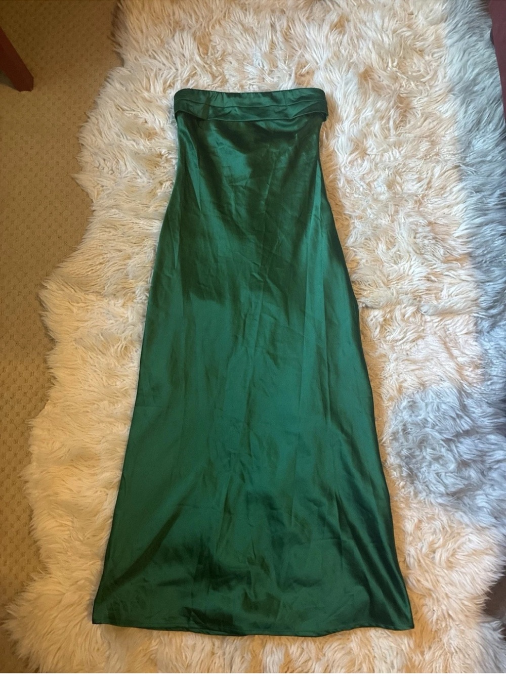 Alice Elle Emerald Green Strapless Maxi Dress Size 10